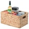Vintiquewise Storage Basket, Beige, Water Hyacinth, 13.8 in L x 9.45 in W x 7.1 in H QI003544.M - alternate 1